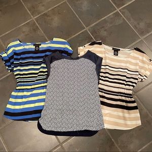 The Limited / Attention Silky Blouse Top LOT XS